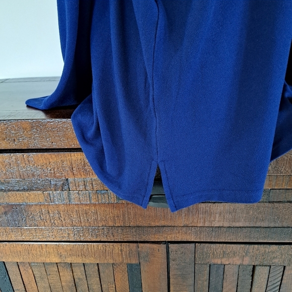 Felina Soft Knit Top Medieval Blue Women's Small Oversized Knit Loose Fit Shirt - Picture 6 of 12